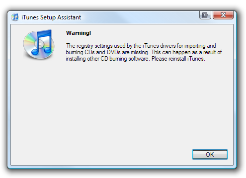 iTunes Setup Assistant