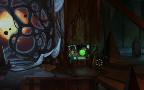 Gameplay scene from Broken Age: Marek's Lair