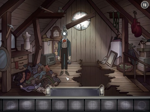 Gameplay scene from Projector Face: The Attic
