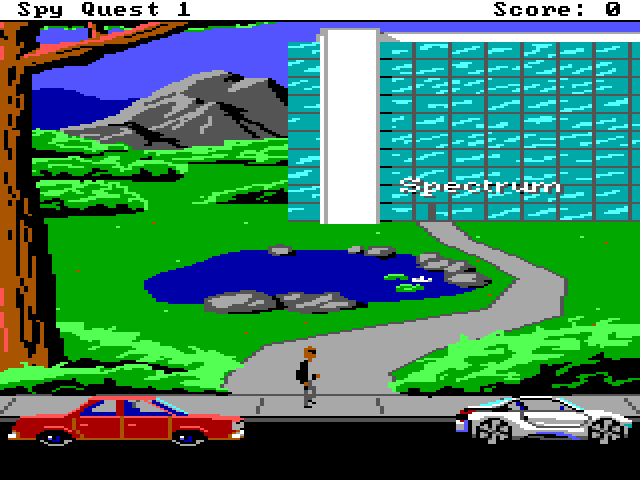 A screenshot of the starting location for the game