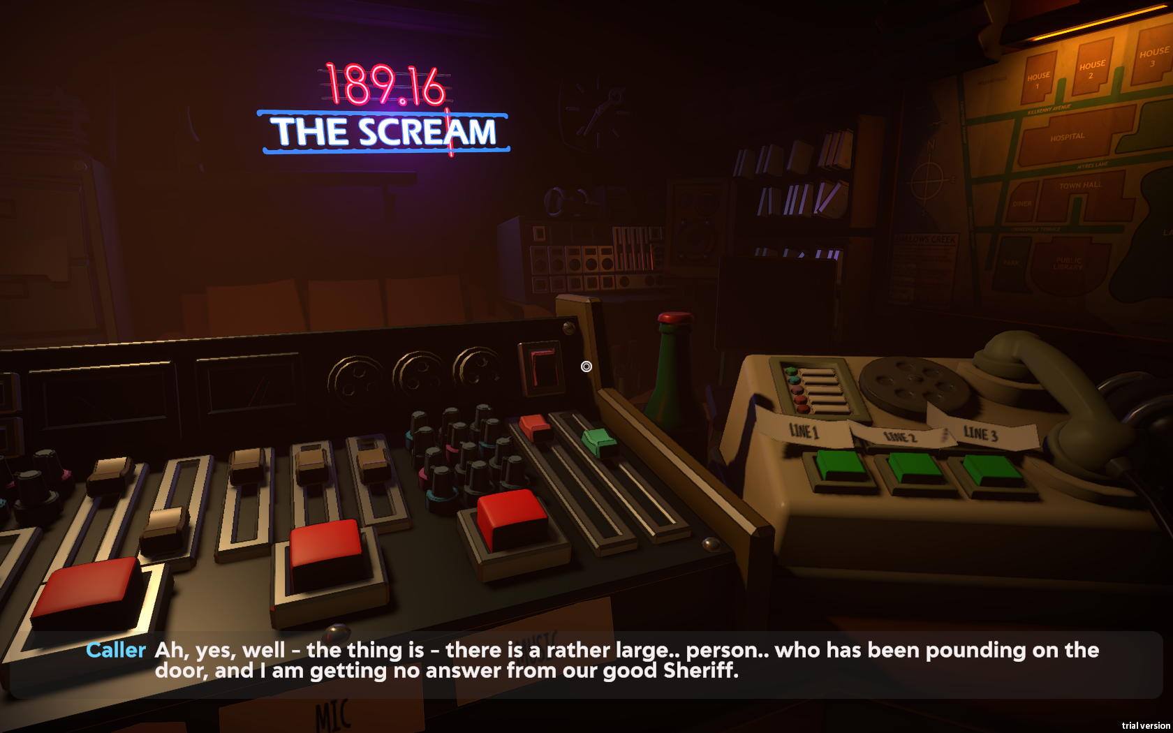 Screenshot with the view of the radio studio control panel