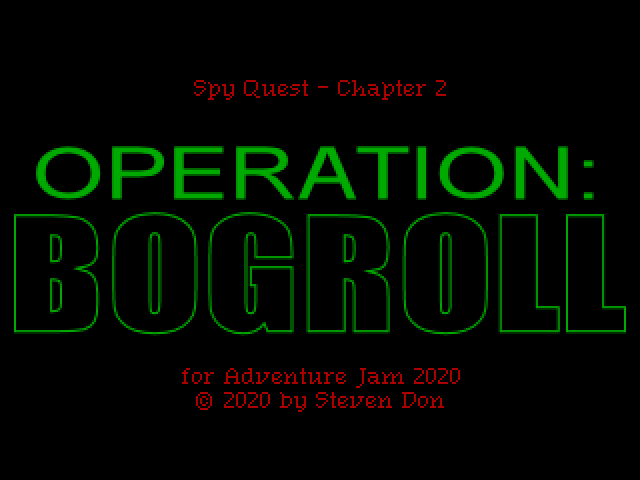 Title screen for Spy Quest 2 - Operation: BOGROLL