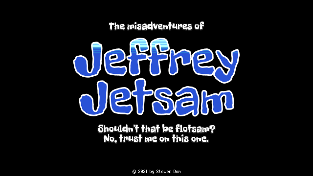 Title screen for Jeffrey Jetsam